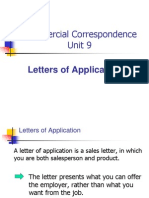 CC Unit 9, Application Letter