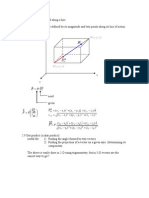 Force vector along a line