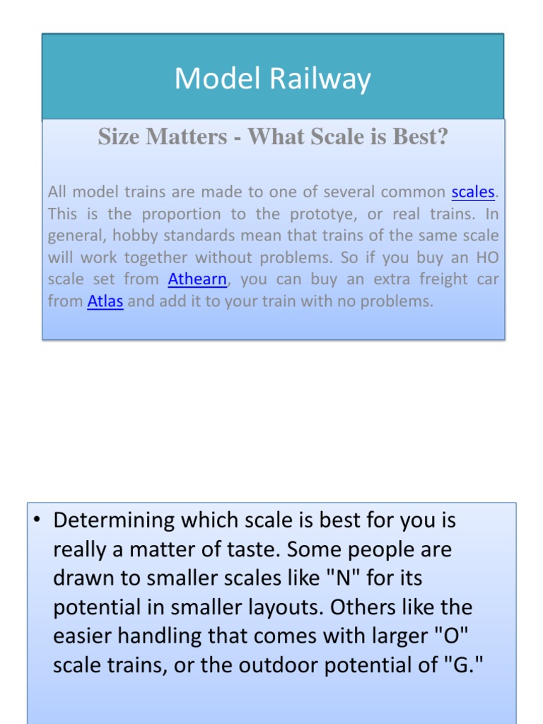 Model Railway: Size Matters - What Scale Is Best? | PDF | Travel | Home ...