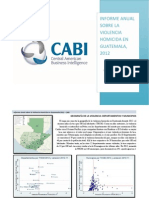 Informe Anual Sobre Violencia Homicida en Guatemala 2012 CABI