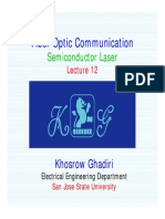 Lecture 12 - Fiber Optic Communication - Semiconductor Laser PDF