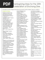Download National Thanksgiving Mass for the 25th Birthday Celebration of Enchong Deedocx by Lian Las Pinas SN184077209 doc pdf