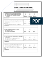 4 Interview Assessment Form
