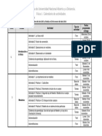 Calendario de Actividades FISICA I 2013-3