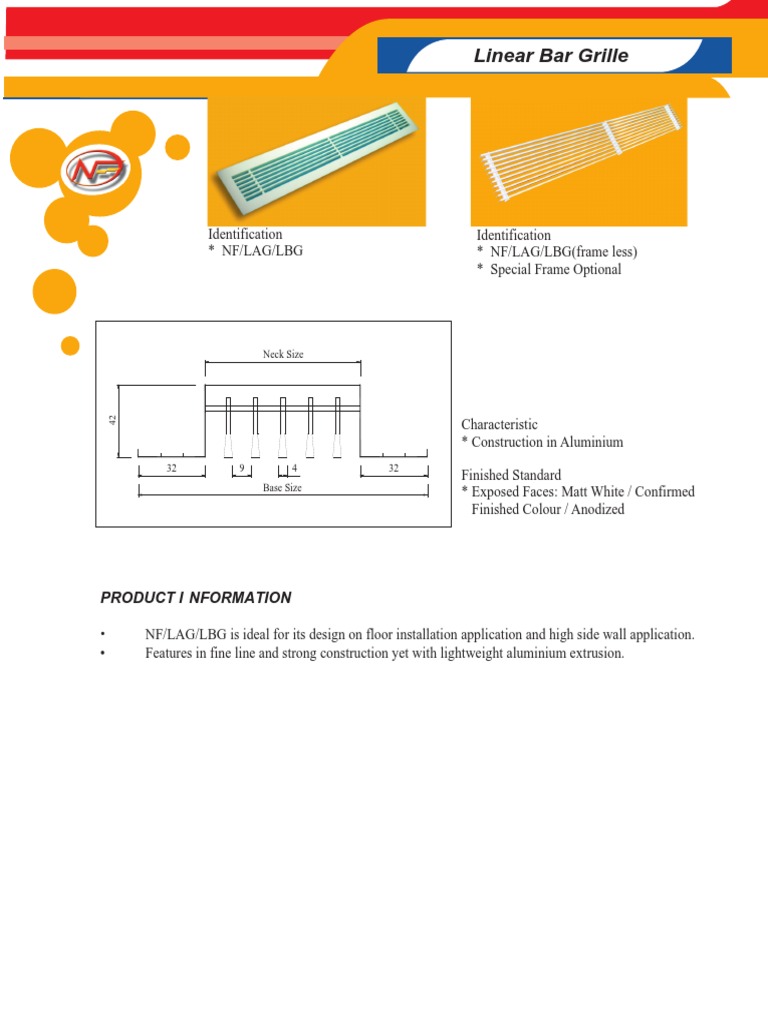 Linear Bar Grille - Full | PDF | Decibel | Hertz
