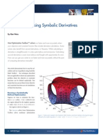 Optimization Using Symbolic Derivatives: MATLAB Digest