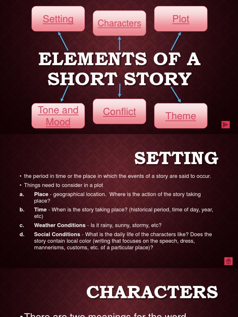 elements of a story essays