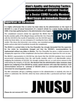 JNUSU's Poster On Implementation of GSCASH Verdict PDF