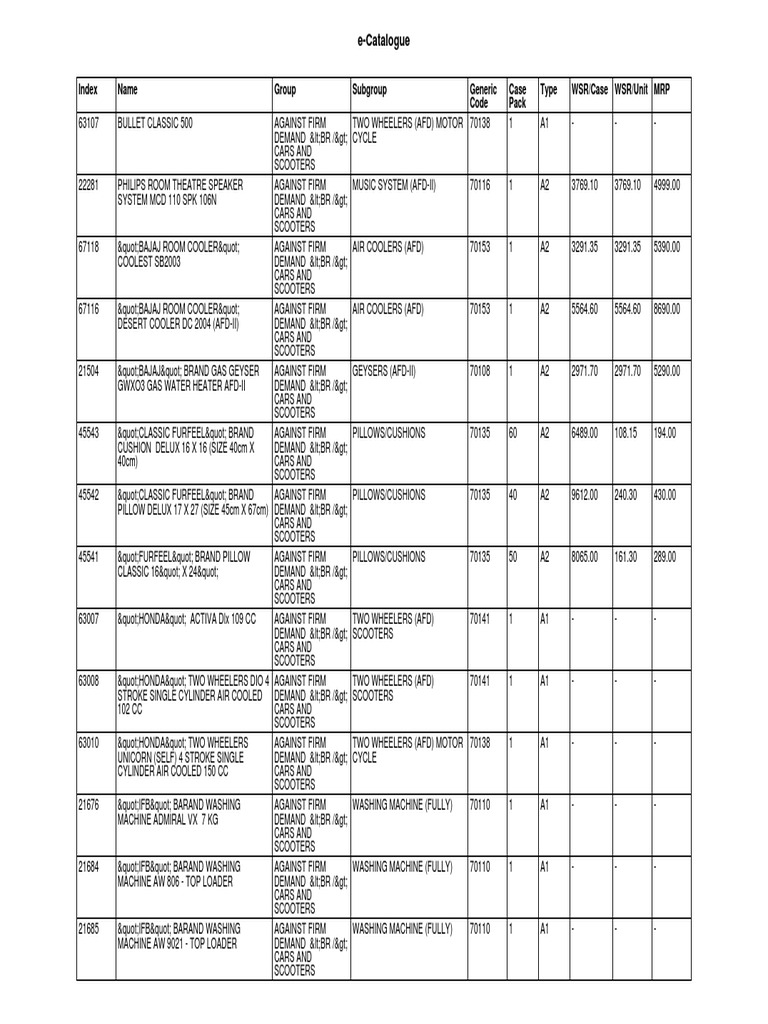 E Catalogue PDF | PDF | Vehicle Technology | Transportation