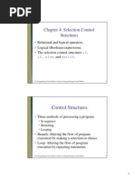 Chapter 4: Selection Control Structures