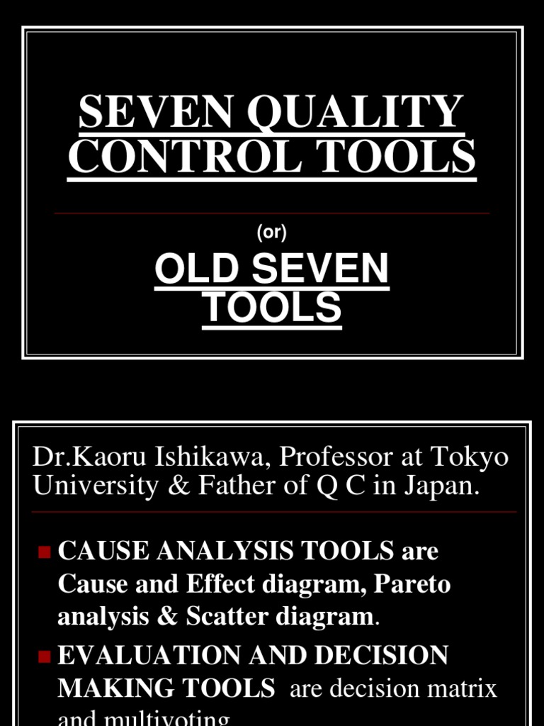 Seven Quality Control Tools PDF