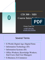 Cis 300 - Mis Course Introduction: Chang-Yang Lin