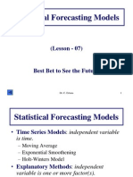 Statistical Forecasting Models Explained