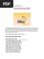 Microsoft Office 2007 Activation Crack