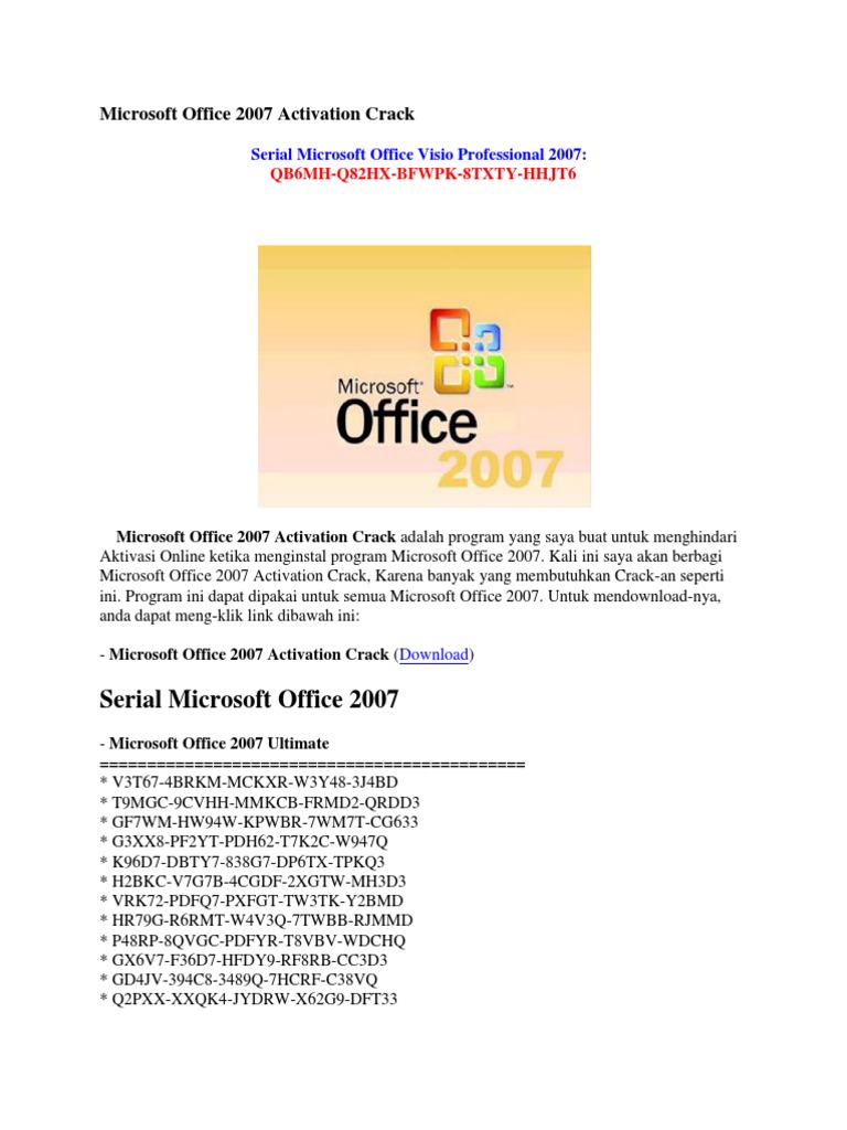 Microsoft Office Activation Crack