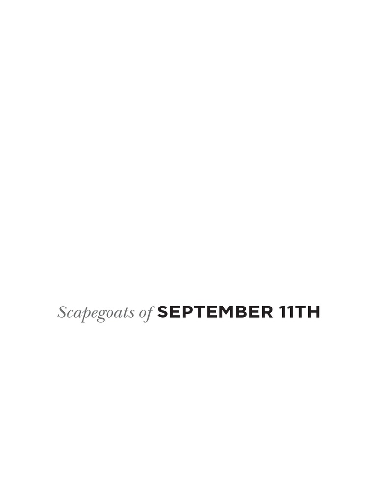 Scapegoats of September 11th Hate Crimes & State Crimes in The War On  Terror (2006) | PDF | War On Terror | George W. Bush