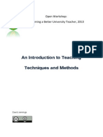 An Introduction To Teaching Techniques and Methods