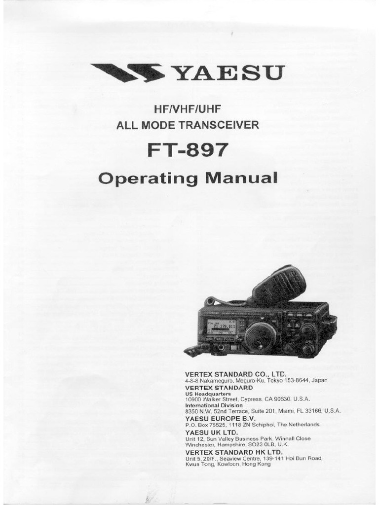 【取扱説明書のみ】YAESU FT-227 OPERATING MANUAL 1?v=1