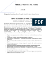 Tipos de Sistemas Operativos