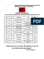 XC Schedule 2009