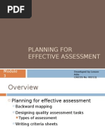 Download Module 3 Planning for Effective Assessment by azimaran SN18414431 doc pdf