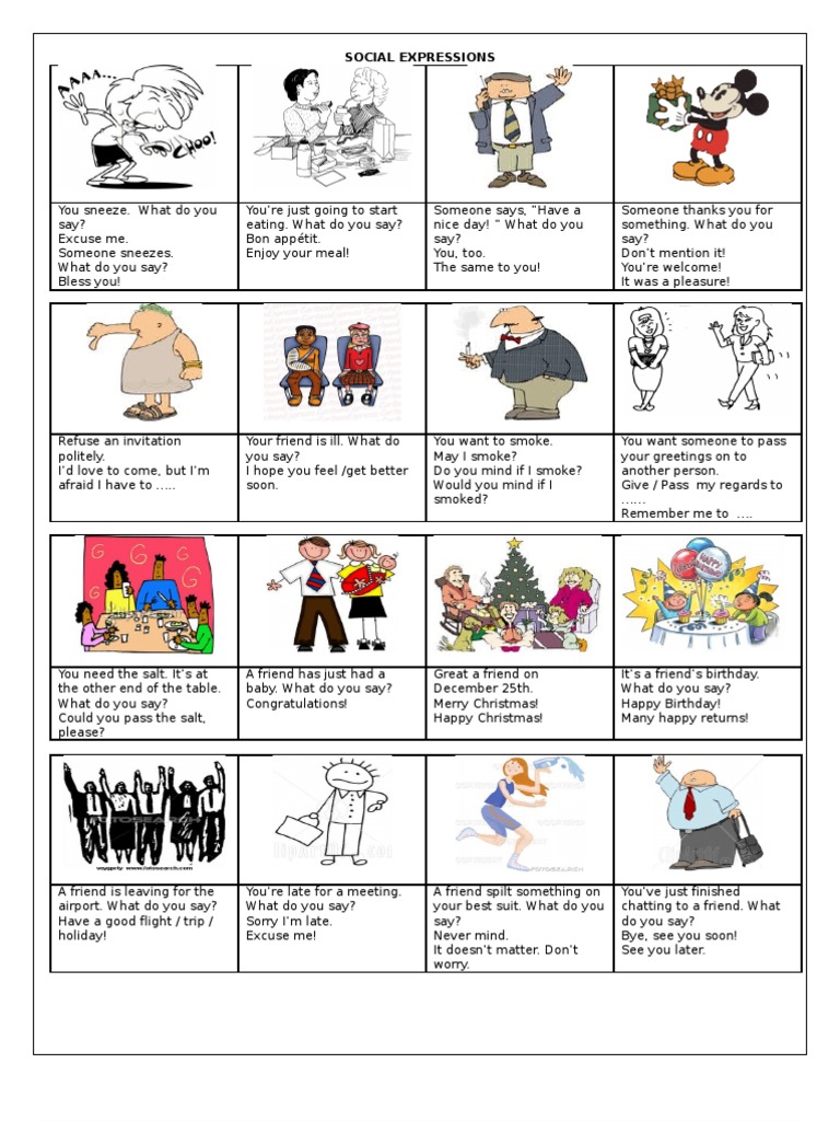 Social Expressions and Responses Guide | PDF | Christmas