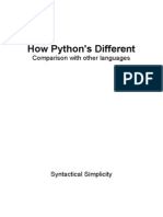Differences Between Other Languages and Python