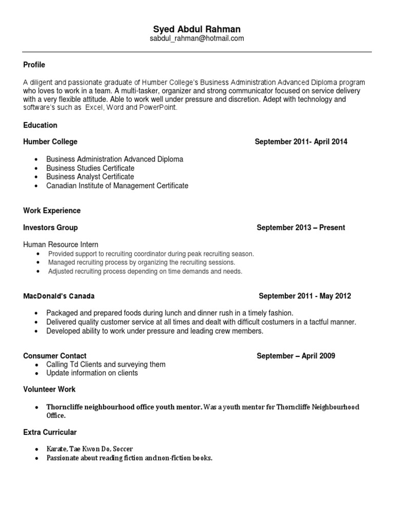 Syeds Resume Management | PDF