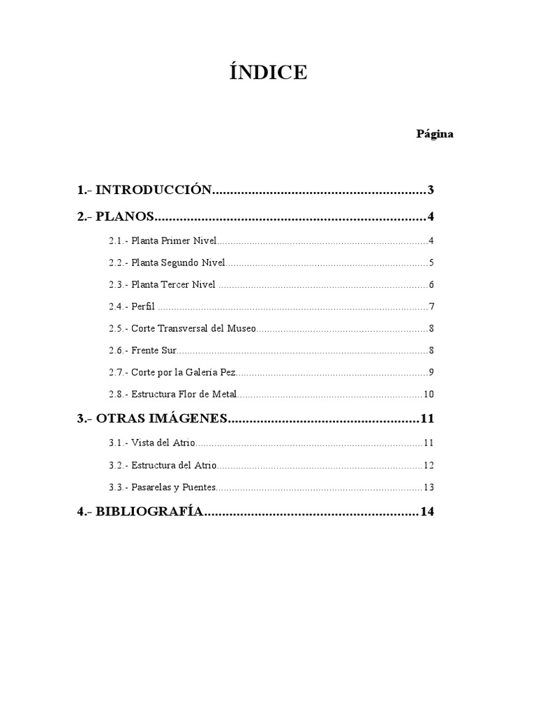 Plantilla de Índice para Documentos | PDF