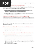 ACCA F5 - Part A - Specialist Cost and Management Accounting Techniques