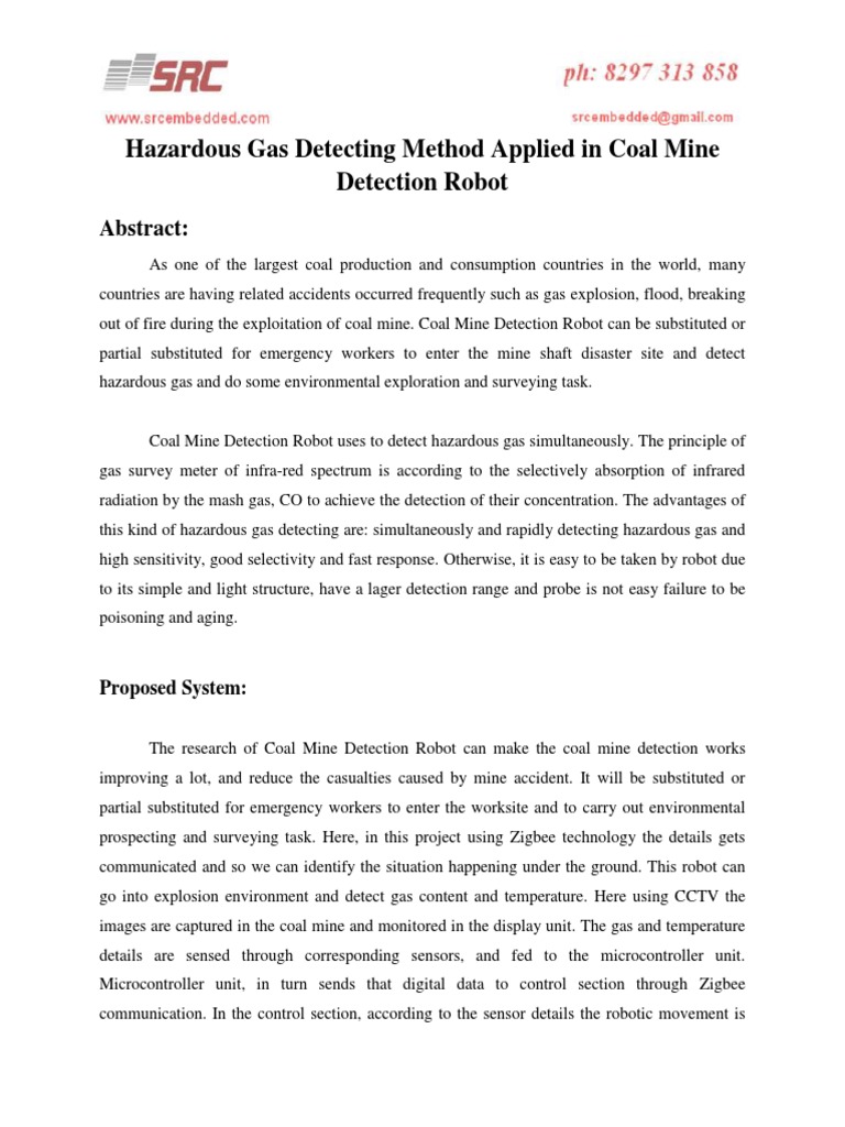 Hazardous Gas Detecting Method Applied in Coal Mine Detection Robot PDF ...