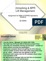 Benchmarking & BPR For Lift Management: Assignment For MMS & PGPMS Operations Students at Dsims