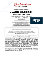 BLACK SABBATH Announce Tour Stop at Budweiser Gardens April 9, 2014 