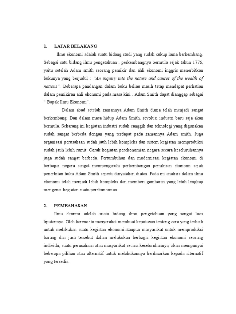 Makalah Analisa Ekonomi