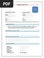 Curriculum Vitae: Email: Email