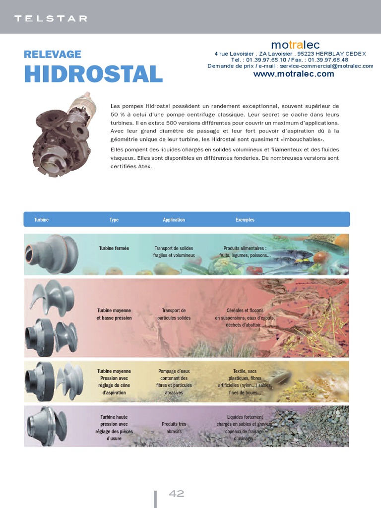 Telstar Hidrostal | PDF | Turbine | Pompe
