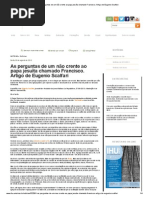 As perguntas de um não crente ao papa jesuíta chamado Francisco