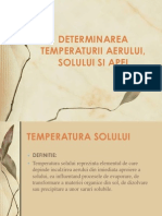 Determinarea Temperaturii Aerului, Solului Si Apei