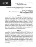 Analise da Produção Cientifica em Capital Intelectual