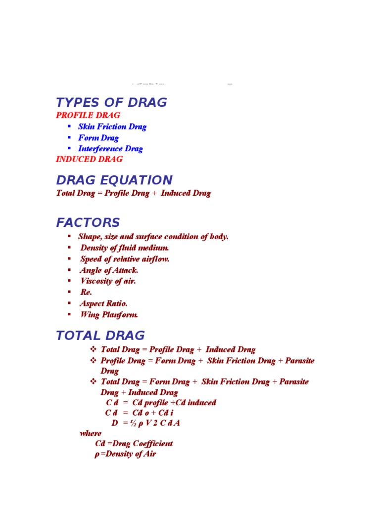 Types of Drag | PDF
