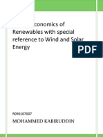 Economies Related to Wind & Solar Energy