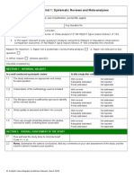 Methodology Checklist 1: Systematic Reviews and Meta-Analyses