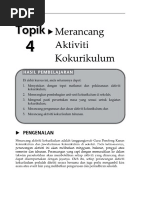 Merancang Aktiviti Ko Kurikulum Pdf
