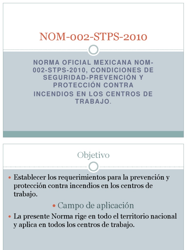 Nom 002 STPS 2010 | PDF