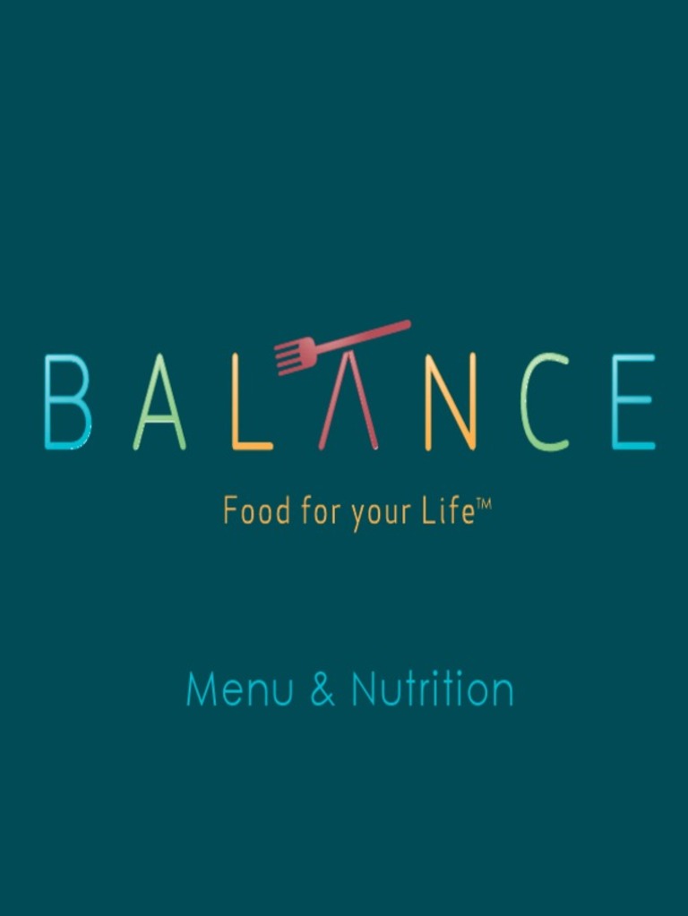 Balance Nutrition Menu Overview | PDF | Cooking, Food & Wine
