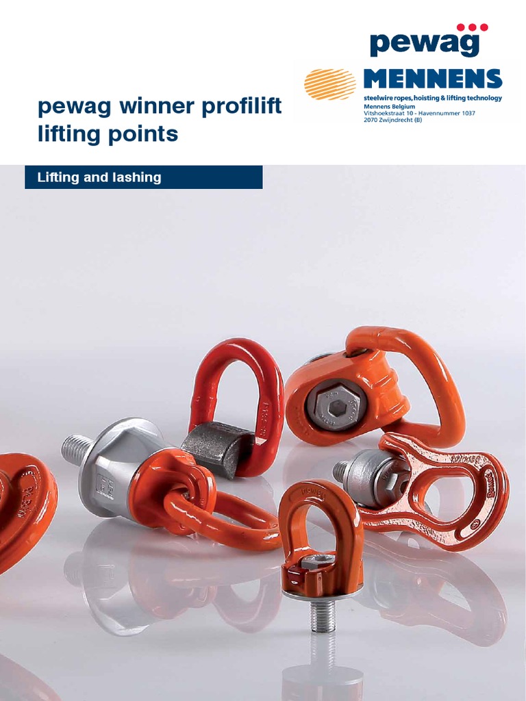 Pewag Profilift Lifting Points Guide | PDF | Screw | Quality Management
