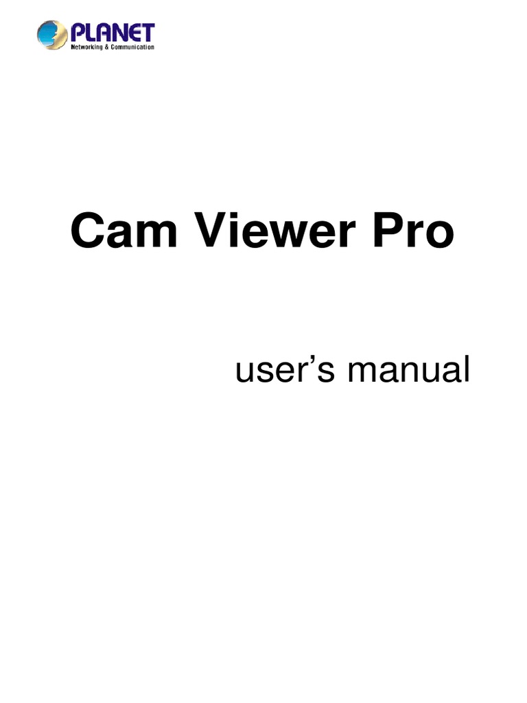 Cam Viewer Pro: User's Manual | PDF | Port (Computer Networking) | Ip ...