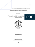 Analisis Kepuasan Pelanggan Terhadap Jasa Pelayanan Pendidikan Pada Universitas Pekalongan