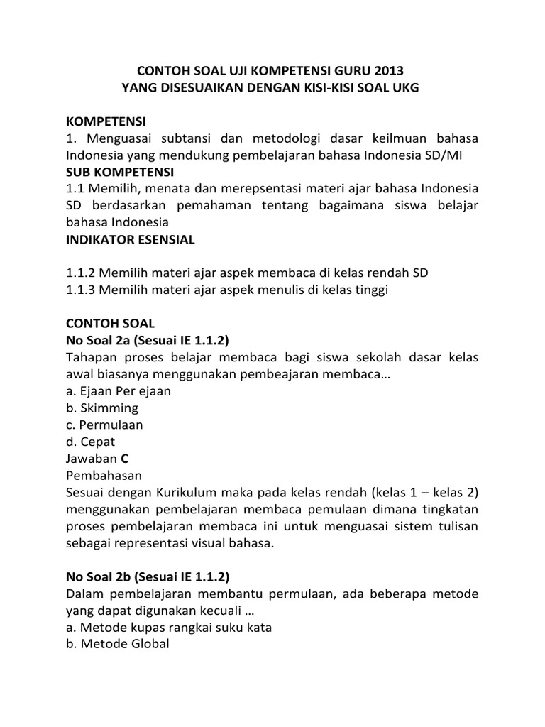 Soal Ukg2013