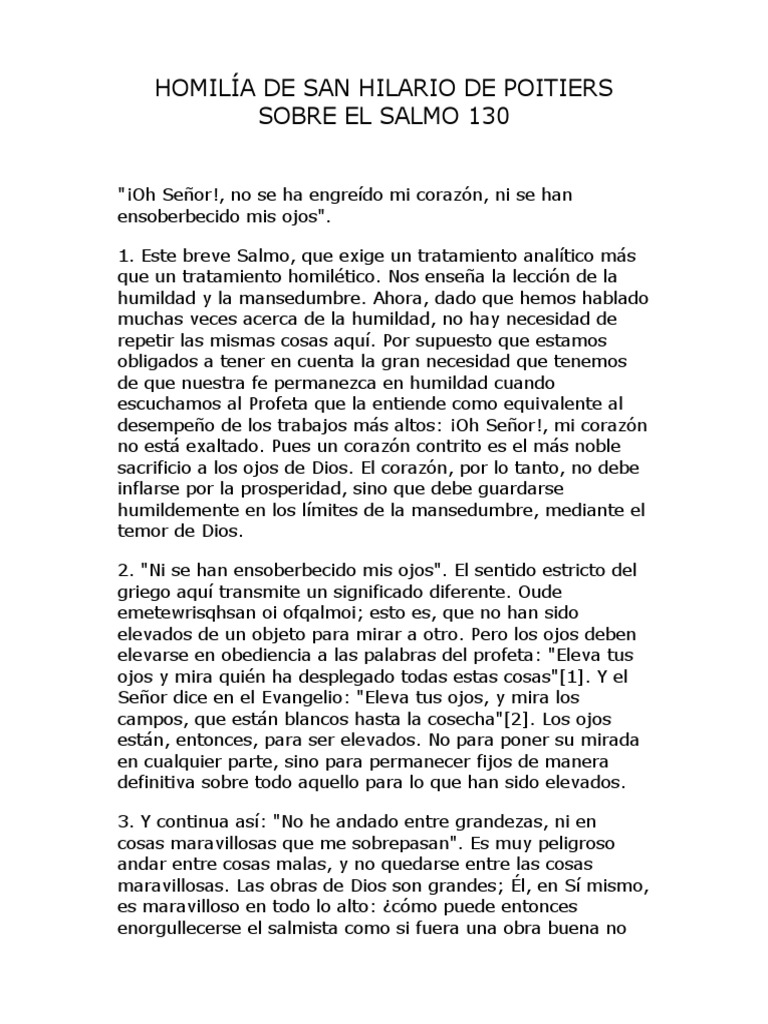 Homil a de san hilario de poitiers sobre el salmo 130 download free